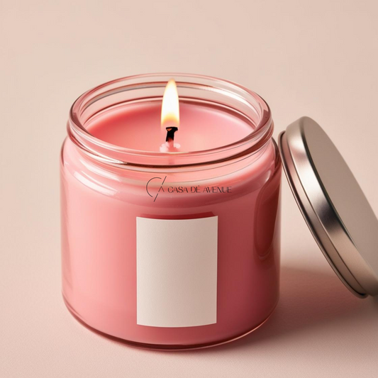 IKEA : ADELSYREN : Scented Candle In Glass with Lid - Grapefruit & Rose