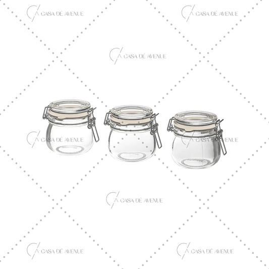 IKEA : KORKEN : Air Tight Glass Jars - Set of 3