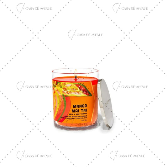 Bath and Body Works : Single Wick Candle : Mango Mai Tai