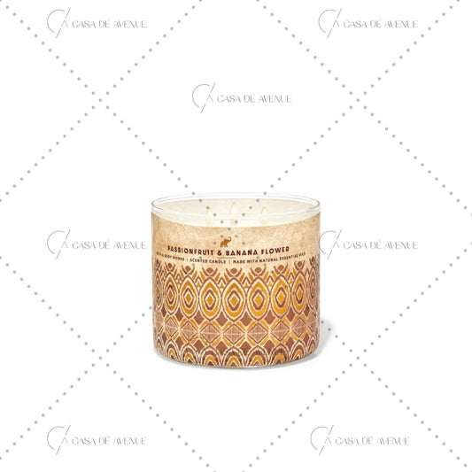Bath and Body Works : 3-Wick Candle : Passionfruit & Banana Flower