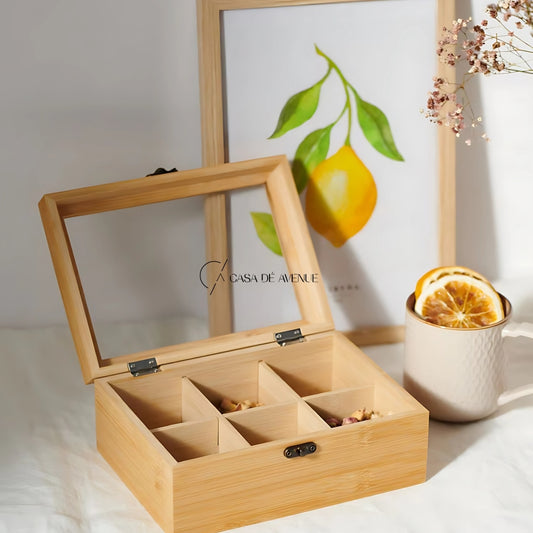 HomeCentre : Tea Bag Box with Transparent Lid