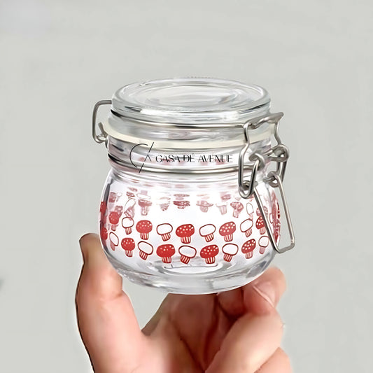 IKEA : KORKEN : Jar With Lid - Patterned - Set of 3