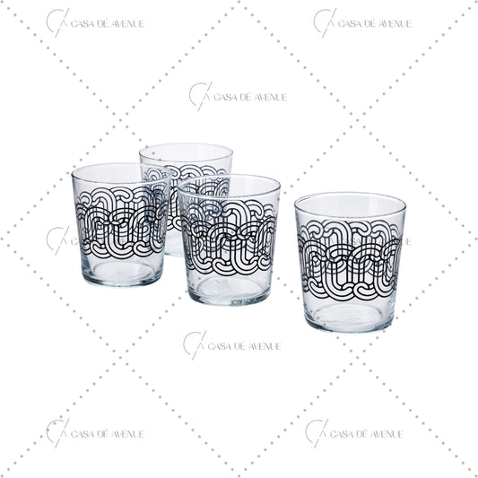 IKEA :  SOTRONN : Patterned Glasses - Set of 4