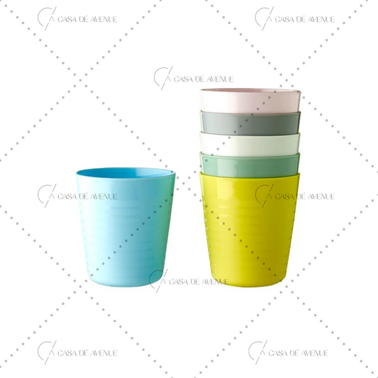 IKEA : KALAS NN : Multi Color Plastic Glasses - Set of 6