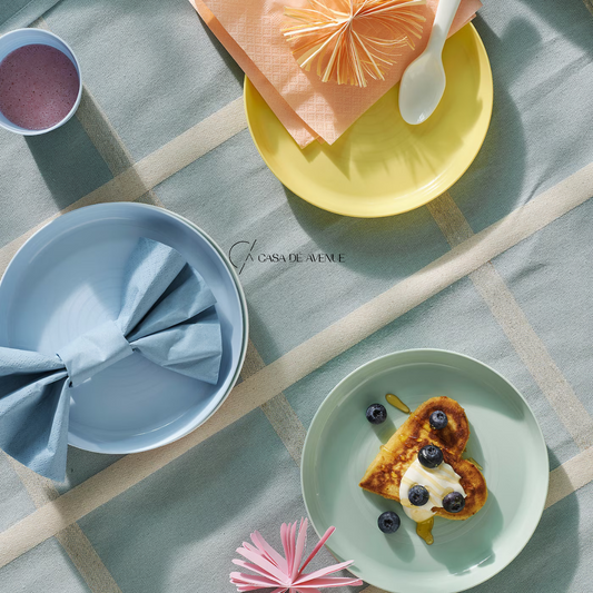 IKEA : KALAS NN : Multi Color Plastic Plates - Set of 6