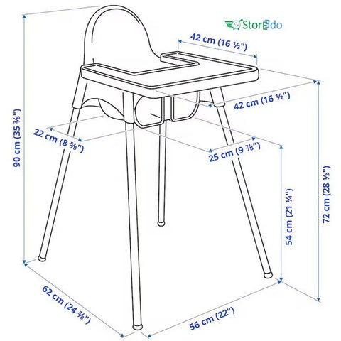 IKEA : ANTILOP : High Chair with Tray (Slightly Damage)