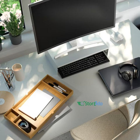 IKEA : ELLOVEN : Monitor Stand With Drawer (Slightly Damage)