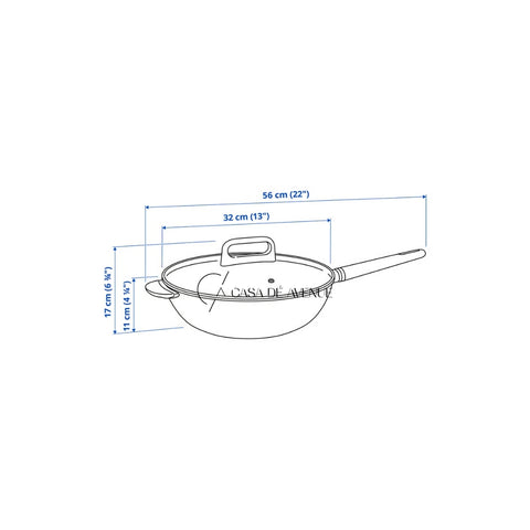 IKEA : BESINNING : Wok With Lid - Non Stick Coating
