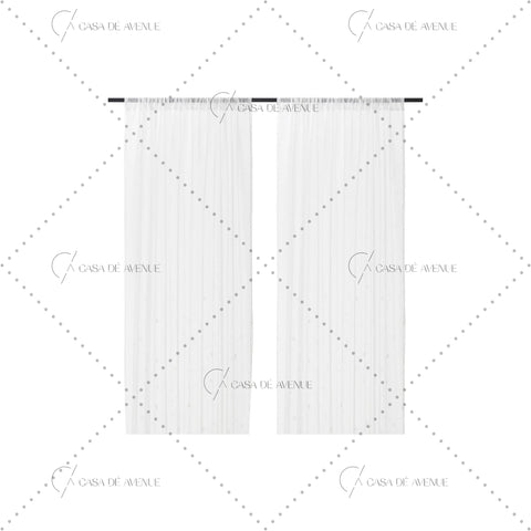 IKEA : LILLEGERD : Sheer Curtains With Rod Pocket