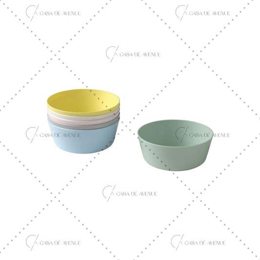 IKEA : KALAS NN : Multi Color Plastic Bowls - Set of 6