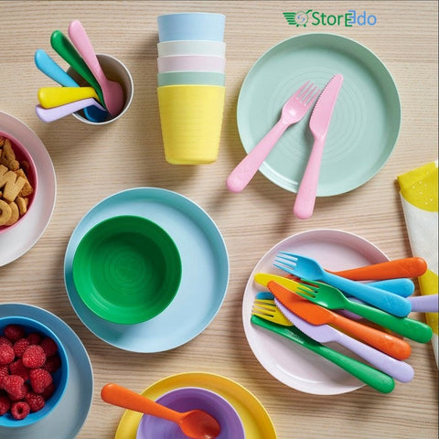 IKEA : KALAS : Multi Color Plastic Glasses - Set of 6
