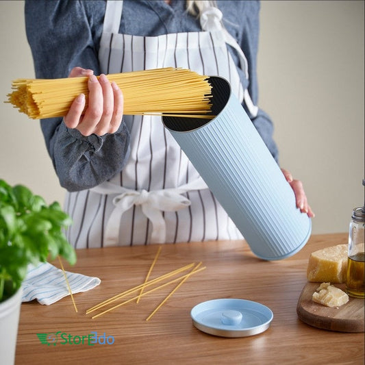 IKEA : BETTHAJ : Tin With Lid For Spaghetti (Slightly Damage)