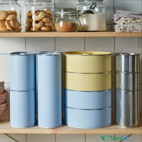 IKEA : BETTHAJ : Tin With Lid For Spaghetti (Slightly Damage)