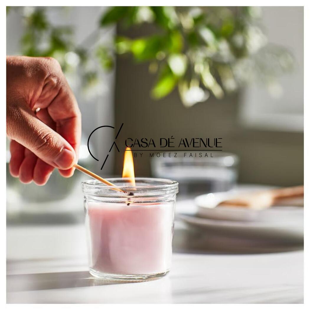 IKEA : LUGNARE : Scented Candle in Glass- Jasmine